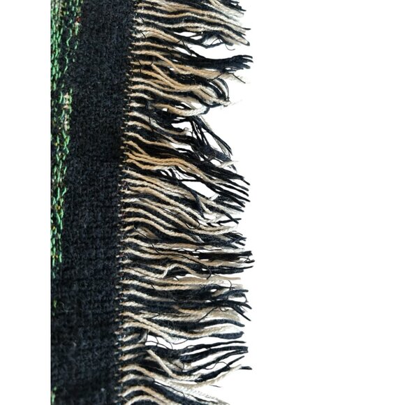 Horses Equestrian Throw Blanket Tapestry Woven Cotton Fringe Signed Picken 67x50 - Picture 6 of 9